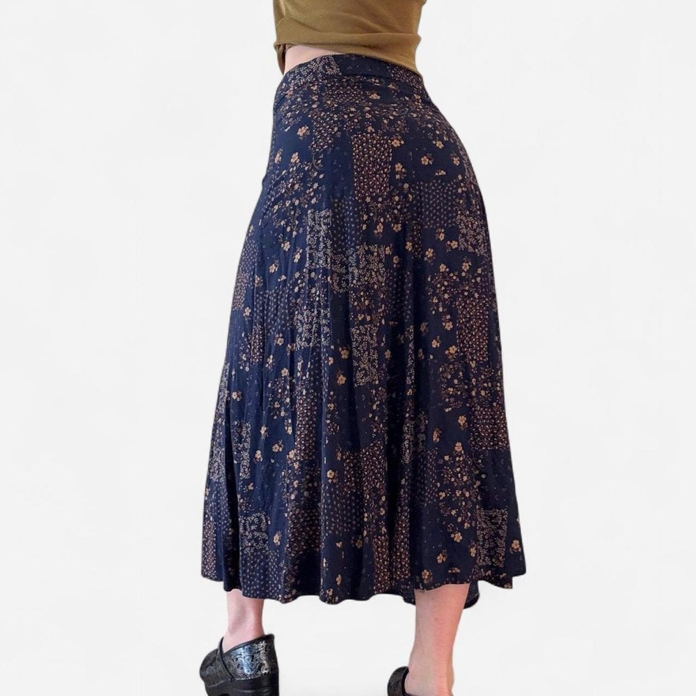 Vintage 90s button patchwork skirt - image 4